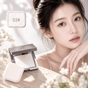 실버 큐브 팩트 얇고 가벼운 밀착 커버 건습식 겸용 보습 세팅 파우더 롱래스팅 워터프루프