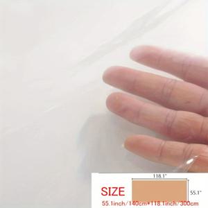 투명 식탁보 PVC 직선 테두리 및 다리미 방지 식탁보, 거실 다이닝 테이블, 먼지 방지 식탁보