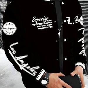 봄 가을 겨울 신상 시티 이름 로스앤젤레스 시리즈 재킷 경량 따뜻한 플리스 야구 유니폼 트렌디 브랜드 재킷 힙합 록 의류 프레피 캐주얼 패션 남성용 재킷