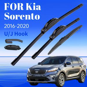 Kia 쏘렌토 2016-2020년형에 적합한 앞유리 와이퍼 블레이드 교체품, 26인치, 16인치, 11인치 와이퍼 포함, 전후좌우 와이퍼 세트, 사계절 내내 내구성이 뛰어나고 조용함 (3개 세트)