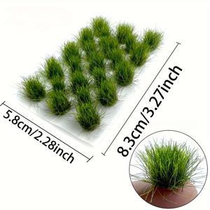 핸드크래프트용 모델 잔디 23다발, 미니어처 조경, 모래 테이블 건축 모델, 잔디밭 프로젝트 강화용 인조 식물
