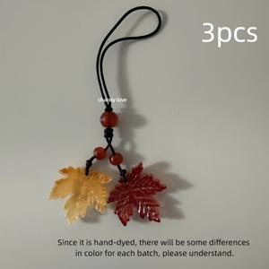 가을 단풍잎 폰 스트랩, 중국 스타일 펜던트, 가방 및 카메라 장식, 다용도 및 간편한 CCD 액세서리, 카메라 장식, 친구를 위한 선물, 다기능 장식, 우아한 펜던트, 패셔너블한 액세서리, 장식품