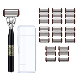 휴대용 남성 8중날 쉐이빙 면도기 24PCS 면도날 YF-9