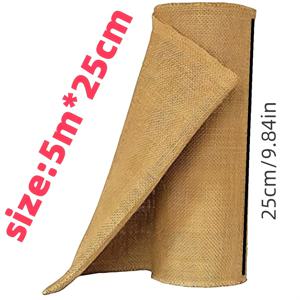 5미터 길이 20/25cm 폭 천연 황마 원단 리본 - 헤시안 레이스 선물 포장 크리스마스 빈티지 웨딩 테이블 러너 테이블보, 베이지 황마 롤 - 공예, 크리스마스 테이블보 및 의자 커튼, 웨딩 장식