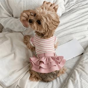 핸드메이드 반려동물 의류 - 셔츠, 강아지 고양이용 펫옷, 티셔츠, 스커트, 미니 스커트, 다양한 색상 선택 가능