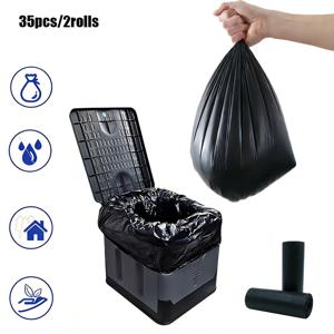 휴대용 변기 청소 봉투, 일회용 폐기물 봉투, 휴대용 변기 봉투, 변기 청소 봉투, 임산부와 노인을 위한 일회용 기저귀 변기 봉투, 휴대용 변기에 적합, 야외 캠핑 폐기물 봉투, 여행, 이동식 변기용 필수 청소 봉투, 검은색 프라이버시 보호 폐기물 봉투, 위생적이고 휴대가 간편함, 빠른 청소, 야외 화장실용 필수품
