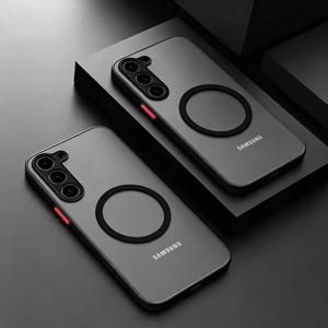휴대폰 케이스 - 삼성 갤럭시 S26, S25, S24, S23, S21, S20 FE, S22 울트라 플러스, A57, A56, A55, A37, A36, A35, A26, 그리고 A25용 무광 무선 충전 케이스