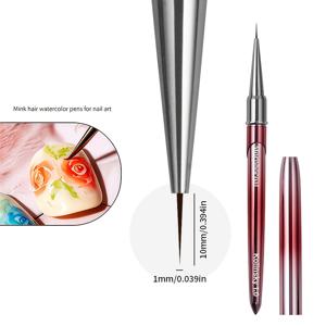 MORPHOCOAT 전문가용 전기도금 및 블루 각인 아크릴 네일 브러시 - 1.0#/2.0#, 젤 폴이시, 파우더 네일 아트, 3D 조각용, 나일론 강모, 살롱, DIY, 네일 , 미용실용