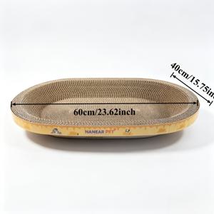 1개 확대 및 확장된 고양이 스크래칭 보드, 고밀도 골판지 재질, 내마모성 및 스크래치 방지, 발 연마, 휴식 및 수면을 위한 올인원 - 고양이 본능을 풀어내고 가정 가구 보호
