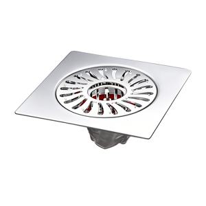 9.8cm 정사각형 광택 실버 도금 바닥 배수구 탈취 중력식 코어, 머리카락 필터 바구니 포함, 조절식 배출구 3.99 x 7.49cm, 40 x 75mm 파이프용, 빠른 배수, 역류 방지, 녹 방지 커버, 샤워기 세탁기용