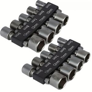 18개 5-13mm 너트 드라이버 드릴 비트 세트 - 전동 공구용 육각 생크 소켓 비트