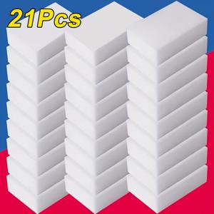 21개입 매직 클리닝 스펀지 지우개 패드 - 침실, 화장실, 주방, 유리 표면, 가구, 욕실, 욕조, 싱크대, 바닥, 벽의 얼룩 제거용 범용 스펀지