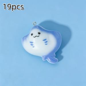 19개 파란색 바다파리 펜던트, 주얼리 제작, 목걸이, 귀걸이에 적합 - 초보자 및 전문가를 위한 완벽한 수제 선물 - 주얼리 추가 장식