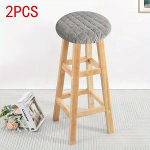 2개 원형 스툴 시트 커버, 직경 9.8~11.8인치(25~30cm) 스툴에 적합, 최대 1.2인치(3cm) 두께 시트 보호 및 단열, 세탁 가능, 가정 장식, 다이닝 의자, 바 스툴에 적합, 다양한 색상 옵션, 크리스마스 선물