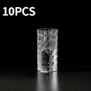 10개 세트 소형 유리잔, 30ml 1.01oz 위스키 소형 유리잔, 투명 소형 유리잔 세트, 라운드 소형 유리잔, 보드카, 위스키, 테킬라 및 스피릿용