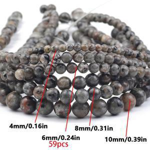 불꽃 무늬 원형 스톤 비즈, 4-10mm, 반응성 야광석 비즈, DIY 주얼리 제작용, 팔찌 및 목걸이 공예 액세서리용 - 정교하고 내구성 있는