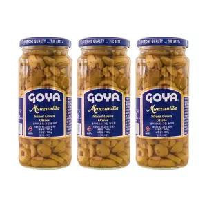 고야 슬라이스드 그린 올리브 345g x 3개