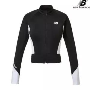 뉴발란스 NBMDE2W702-BK 에센셜 집업 래쉬가드 슬림핏 내장캡 여성 수영복