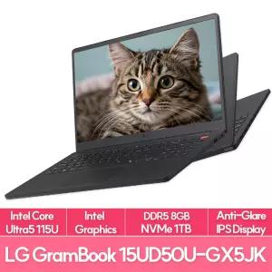 LG전자 그램북 15UD50U-GX5JK 울트라5 115U 8G 1TB 듀얼업 대학생 가성비 업무용 노트북 EU