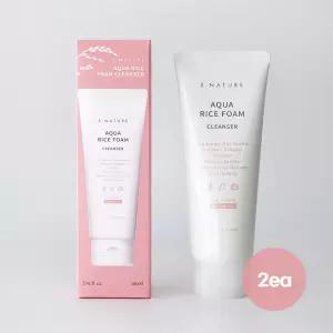 에스네이처 아쿠아 라이스 약산성 클렌징폼 160ml 2개