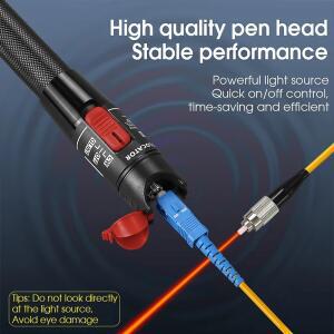 FTTH 광섬유 케이블 테스터 펜 50MW 시각적 결함 탐지기 SC/FC/ST 2.5mm 인터페이스 VFL 50KM 범위