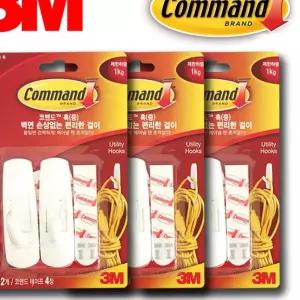 3M 벽걸이 옷걸이 후크행거 중형 6P 벽고리 코맨드 쓰리엠 3AEBD