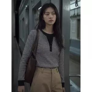 [프로젝트엠](천안아산점)여성 헨리넥 티셔츠 EPG4TR2504