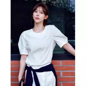 나이스클랍 라운드넥 블라우스 A252PWB407 453491