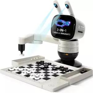 센스로봇 라이트 AI 로봇 체스 및 10x10 국제 드래프트 세트 팔 전자 보드 25레벨 1200개 이상의 레슨 음성