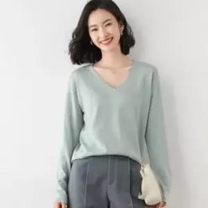여성 데일리 10컬러 브이넥 베이직 무지 긴팔 티셔츠 LK-K003
