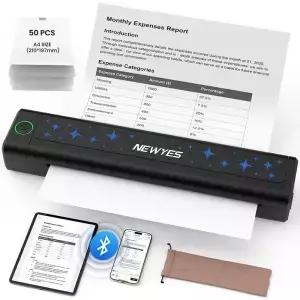 NEWYES 휴대용 무선 감열 프린터 비즈니스 여행 가정 교육용