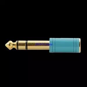 573A 6.35mm 남성 여성 헤드폰 오디오 어댑터 금도금 스테레오 플러그 잭 및 비디오 마이크