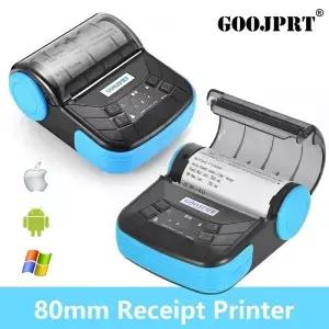 GOOJPRT 미니 열전사 영수증 프린터 80mm 안드로이드 IOS 용 휴대용 모바일 티켓 빌 Windows 무선 블루투스
