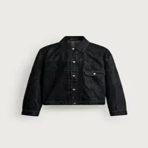 ZARA 플록 크롭 핏 재킷 - 블루 / 인디고 3833/140/200