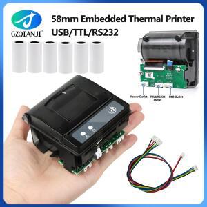 USB RS232 TTL 미니 임베디드 열 프린터 패널 인터페이스 포트, 58mm 영수증, 티켓 빌 인쇄, DC 5-9V 기계