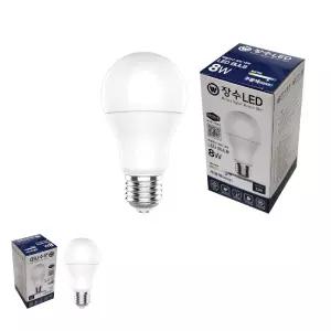 뮤 LED 벌브 전구 다마 램프 장수 A19 E26 8W 주광색