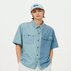 [정품]코닥메일러 컬러배색 반팔셔츠(데님) S.BLUE메일러 S.BLUEK5123LWT12SBL