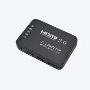 HDMI 선택기 5대1 4K 리모콘 영상분배기 공유기 분배기 케이블 영상 리피터 젠더 셀렉터 DVI