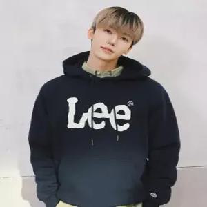 NCT 재민 빅 트위치 로고 후드 티셔츠 네이비