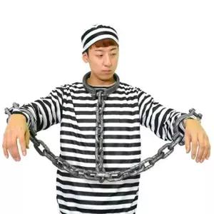 오너클랜 죄수용체인모형 2종)목 손목 할로윈 수갑모형 할로윈데이 할로윈 파티의상소품