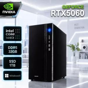 삼성 게이밍 타워 PC RTX5060 인텔 코어i7 32GB SSD1TB WIN11 고성능컴퓨터