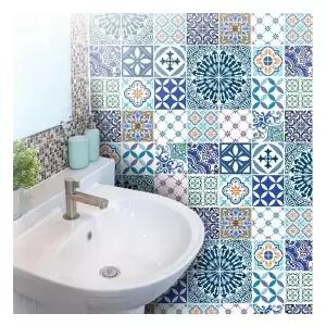 유러피언블루 타일스티커 주방스티커 환타스틱스 모던TILE30PCS GS-30701