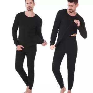 남성 겨울 방한 라운드넥 스티치 기모 시보리 내복