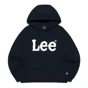 리 LEE 빅 트위치 로고 후드 티셔츠 네이비