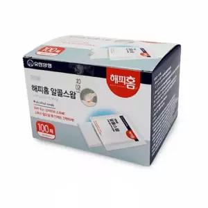 약솜 알콜솜 간편 병원솜 스왑 비상약 100매 알콜 구급약 소독솜 소독용솜 휴대용