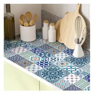주방스티커 타일스티커 유러피언블루 환타스틱스 모던TILE12PCS GS-12701