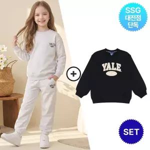 [예일키즈](대전신세계)스몰로고 상하복 + 맨투맨 SET