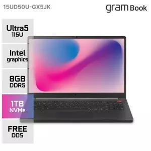 LG 그램북 15UD50U-GX5JK Ultra5 115U 듀얼 업그레이드 업무용 대학생용 AI노트북 8GB 1TB YO