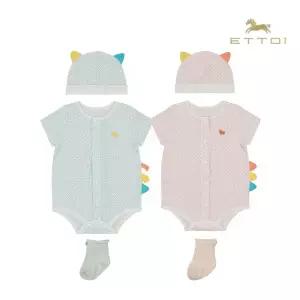 [롯데백화점]에뜨와 댕댕바디수트3CPS SET 07T017903/임신,출산,신생아,백일,조카선물
