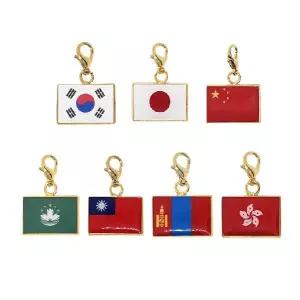 [아트박스]/로고마크 세계국기 트래블(Travel) 키링 - 동북아시아